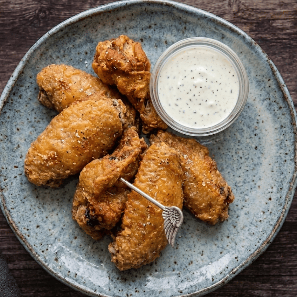 Single Order Wings with Veggies